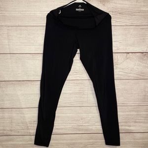 ADIDAS WOMENS BLACK COMPRESSION LEGGINGS In Excellent Condition